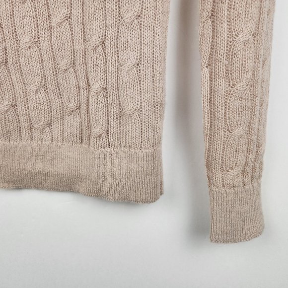 Banana Republic 100% Extra Fine Alpaca Cable Knit Sweater XS Flawed - Picture 4 of 8
